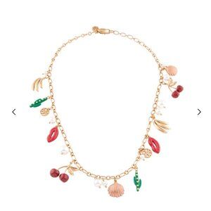 Tory Burch Resin & Enamel Charm Necklace